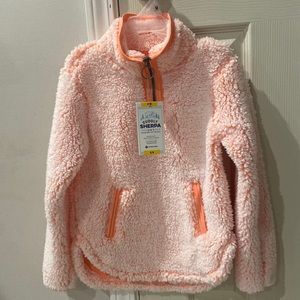 Cuddly Sherpa Girls Quarter Zip Pullover Fleece 5/6